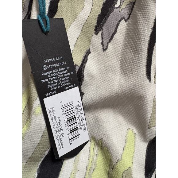 Stance Flux Performance Liner 2-in-1 Shorts Men Size XL 5" Abstract Green $85 - Picture 3 of 9